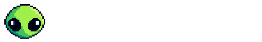 STRANDED logo: a small green alien's head beside the word STRANDED
